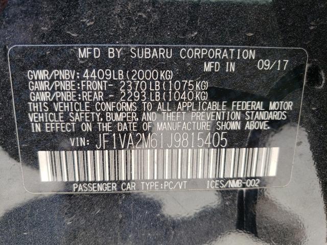 2018 SUBARU WRX STI JF1VA2M61J9815405