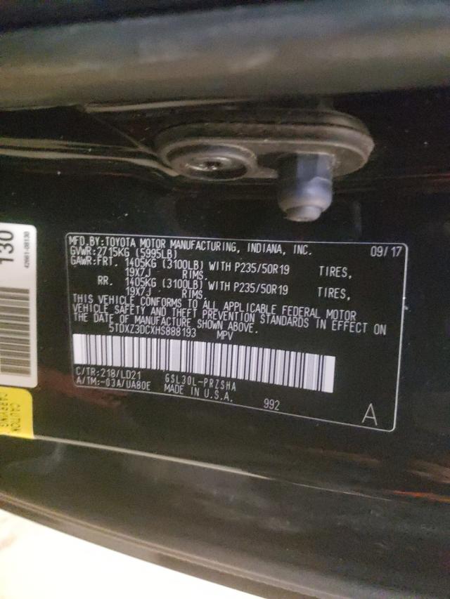 2017 TOYOTA SIENNA SE 5TDXZ3DCXHS888193