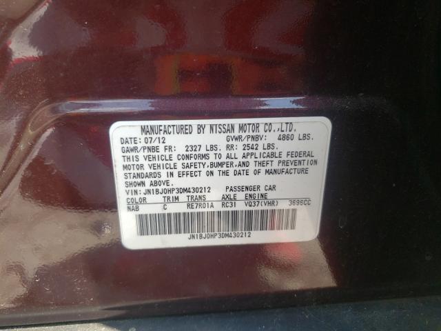 2013 INFINITI EX37 BASE JN1BJ0HP3DM430212