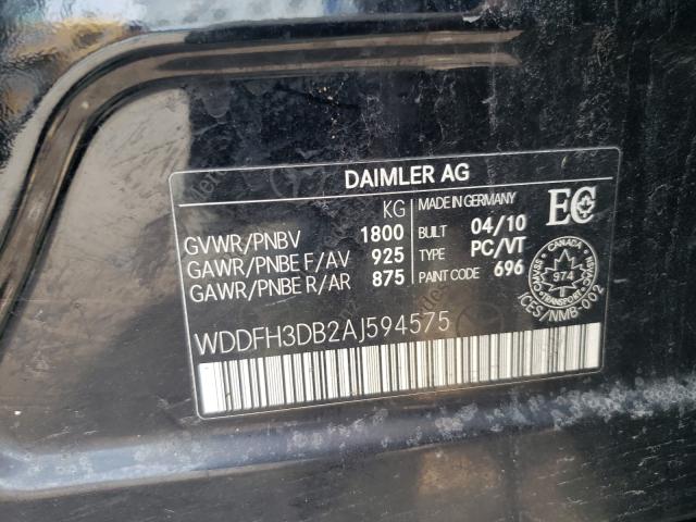 2010 MERCEDES-BENZ B200 WDDFH3DB2AJ594575