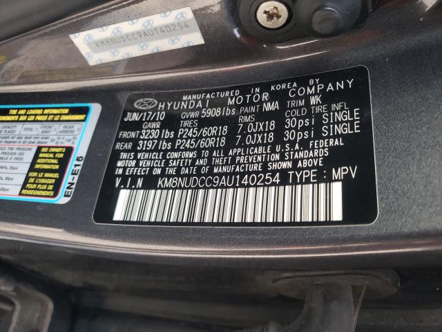 2010 HYUNDAI VERACRUZ KM8NUDCC9AU140254