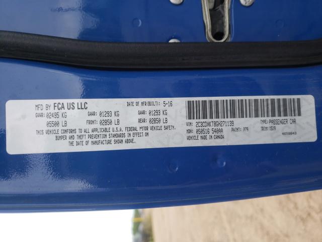 2016 DODGE CHARGER PO 2C3CDXKT8GH271139