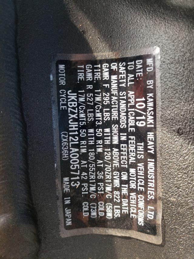 2020 KAWASAKI NINJA 636 JKBZXJH12LA005713