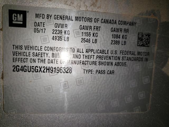 2017 BUICK REGAL GS 2G4GU5GX2H9196328