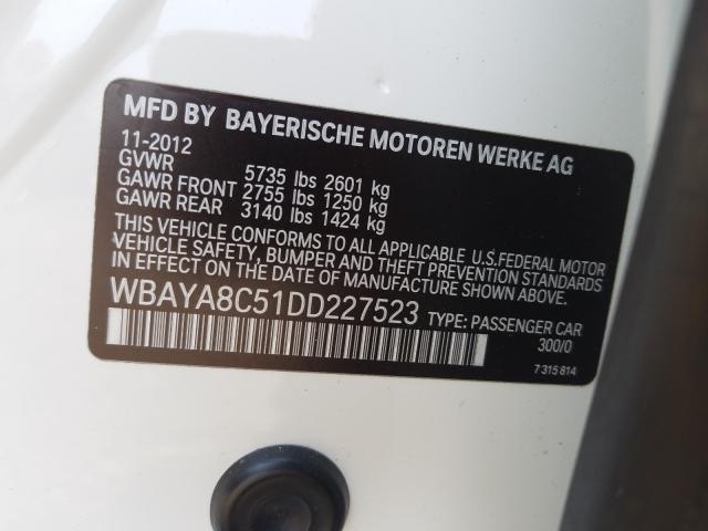 2013 BMW 750 I WBAYA8C51DD227523