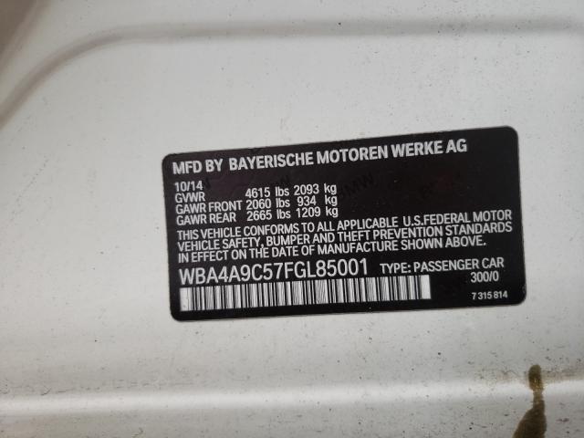 2015 BMW 428 I GRAN WBA4A9C57FGL85001