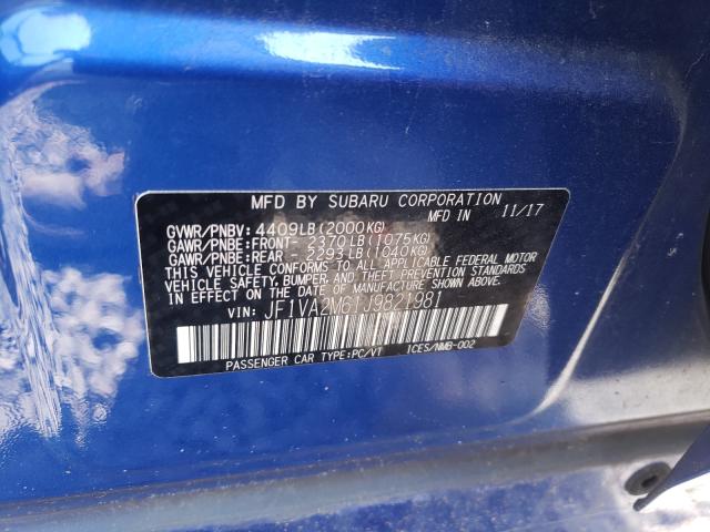 2018 SUBARU WRX STI JF1VA2M61J9821981