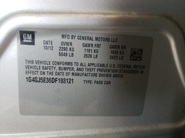 2013 BUICK LACROSSE T 1G4GJ5E36DF193121