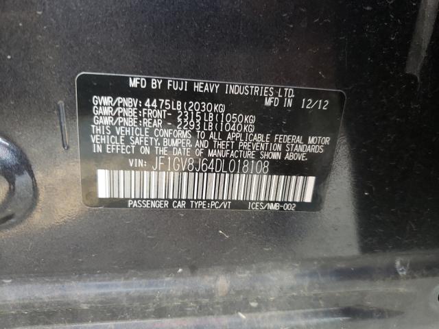 2013 SUBARU IMPREZA WR JF1GV8J64DL018108