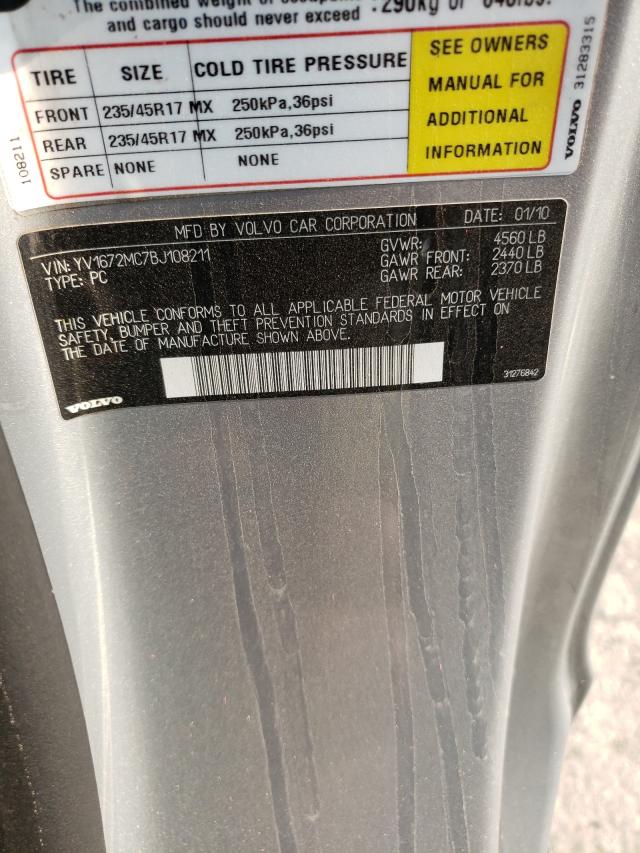 2011 VOLVO C70 T5 YV1672MC7BJ108211
