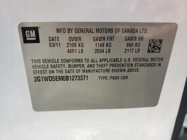 2011 CHEVROLET IMPALA POL 2G1WD5EM6B1273371