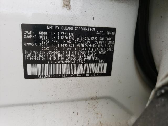 2019 SUBARU ASCENT LIM 4S4WMAPD9K3406627
