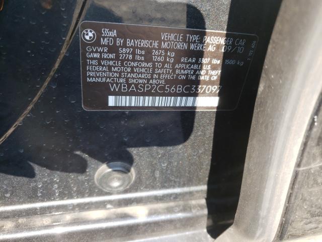 2011 BMW 535 XIGT WBASP2C56BC337097