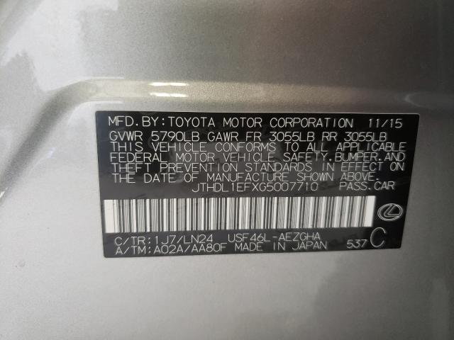 2016 LEXUS LS 460L JTHDL1EFXG5007710