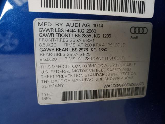 2015 AUDI SQ5 PREMIU WA1CGAFP8FA065873