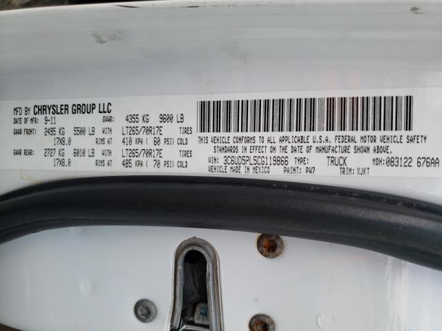 2012 DODGE RAM 2500 L 3C6UD5PL5CG119866