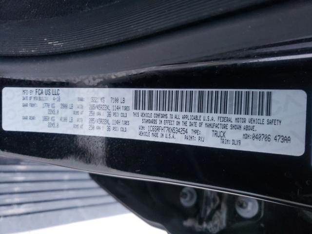 2019 RAM 1500 LIMIT 1C6SRFHT7KN534254