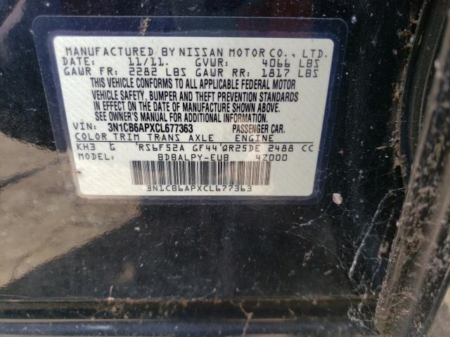 2012 NISSAN SENTRA SE- 3N1CB6APXCL677363