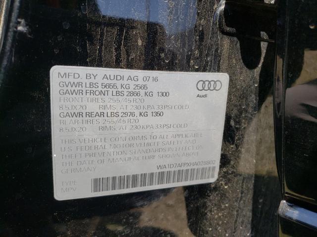 VIN WA1D7AFPXHA028802 2017 Audi Q5, Premium Plus S-... no.10