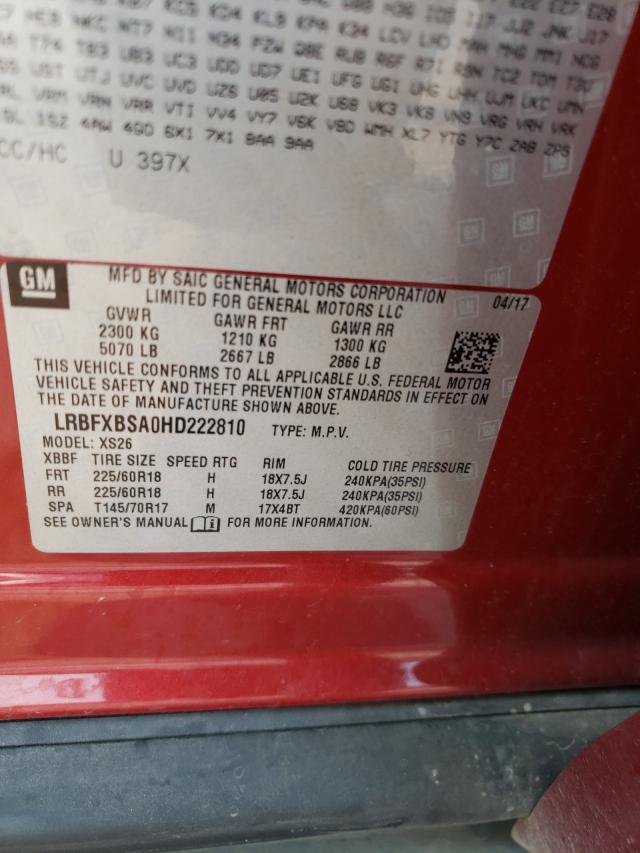2017 BUICK ENVISION E LRBFXBSA0HD222810
