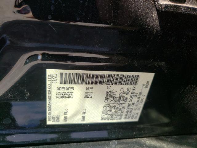 2021 NISSAN MAXIMA SV 1N4AA6CV3MC509697