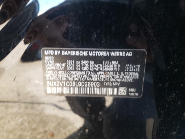 2020 BMW X4 XDRIVE3 5UX2V1C08L9D26903