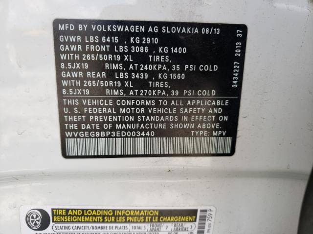 2014 VOLKSWAGEN TOUAREG HY WVGEG9BP3ED003440