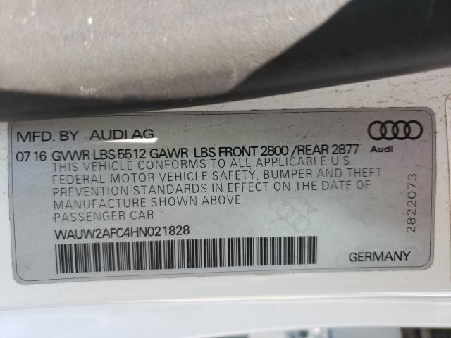 2017 AUDI A7 PREMIUM WAUW2AFC4HN021828