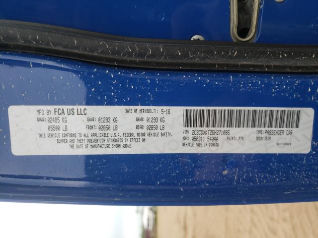 2016 DODGE CHARGER PO 2C3CDXKT2GH271086
