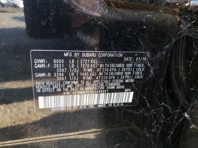 2019 SUBARU ASCENT TOU 4S4WMARD6K3448461