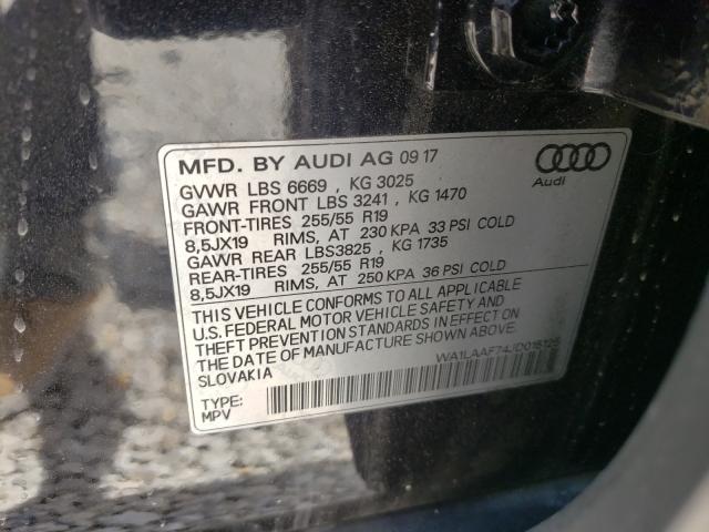 VIN WA1LAAF74JD015125 2018 Audi Q7, Premium Plus no.10