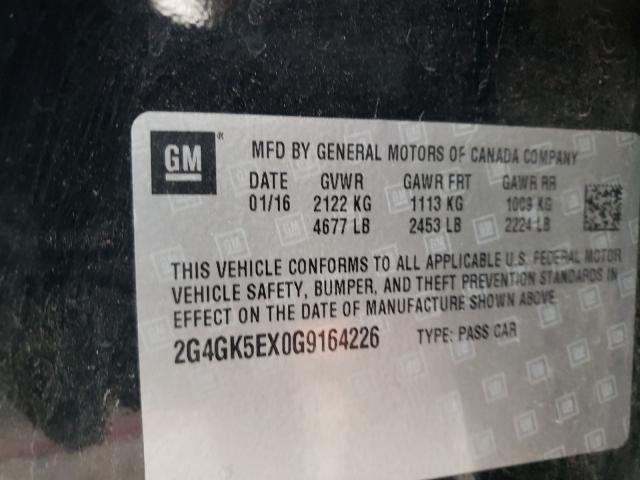 2016 BUICK REGAL 2G4GK5EX0G9164226
