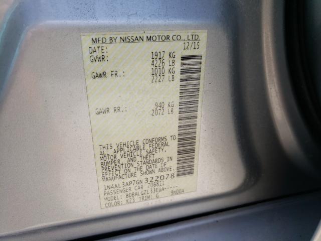 1N4AL3AP7GN322078 Nissan Altima 2.5 2016. Фото: 9