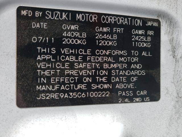 2012 SUZUKI KIZASHI SE JS2RE9A35C6100222