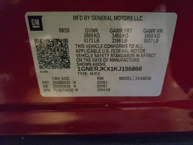 2019 CHEVROLET TRAVERSE R 1GNERJKX1KJ155866