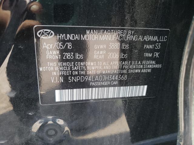 2018 HYUNDAI ELANTRA EC 5NPD94LA0JH344368