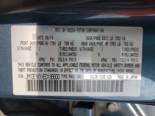 2014 MAZDA MAZDA2 SPO JM1DE1KYXE0185600