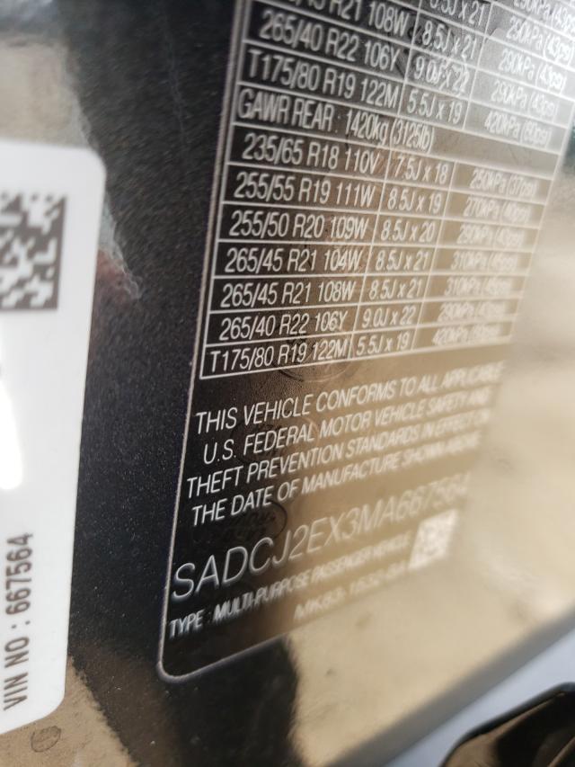 2021 JAGUAR F-PACE S SADCJ2EX3MA667564