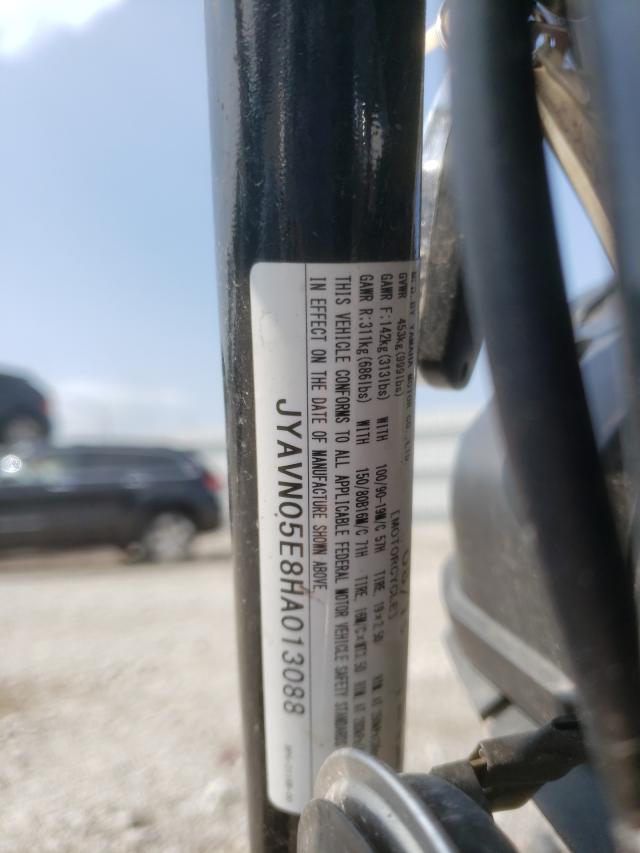 2017 YAMAHA XVS950 CU JYAVN05E8HA013088
