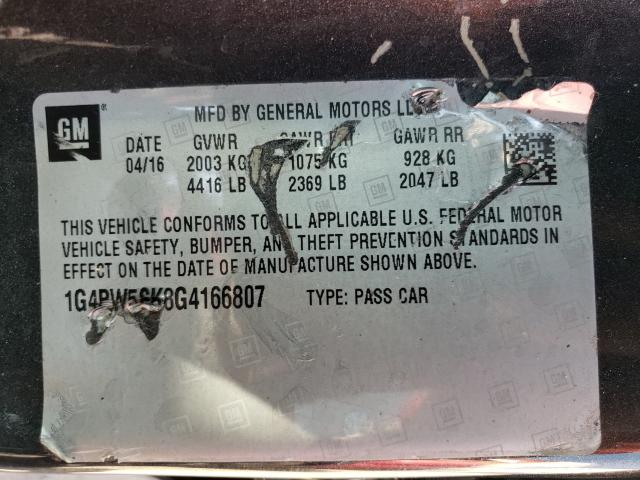 2016 BUICK VERANO SPO 1G4PW5SK8G4166807