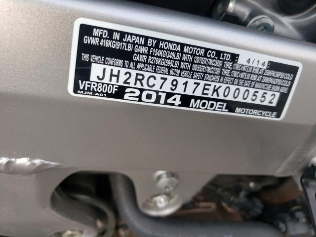 2014 HONDA VFR800 F JH2RC7917EK000552