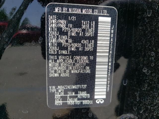 2021 INFINITI QX80 LUXE JN8AZ2AE0M9271727