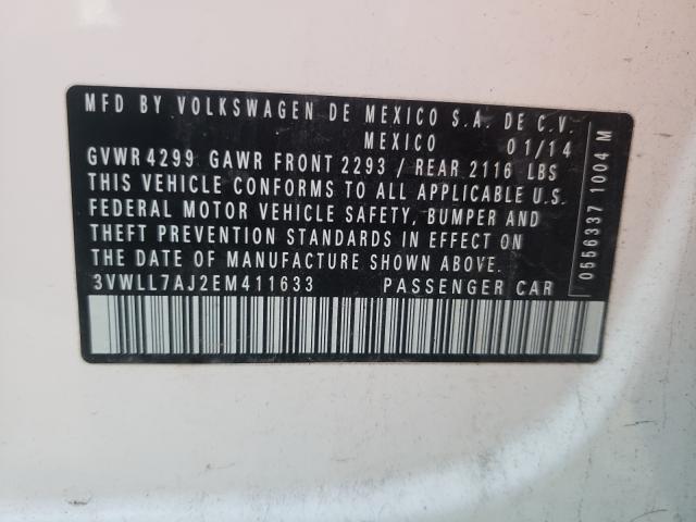 3VWLL7AJ2EM411633 Volkswagen Jetta Tdi 2014. Фото: 9