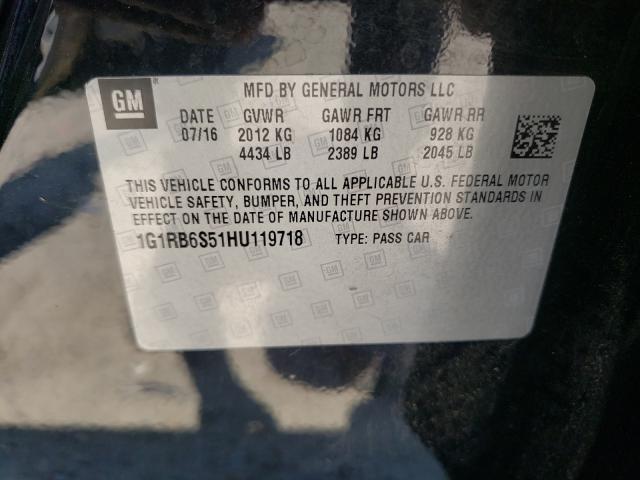 VIN 1G1RB6S51HU119718 2017 Chevrolet Volt, Premier no.10