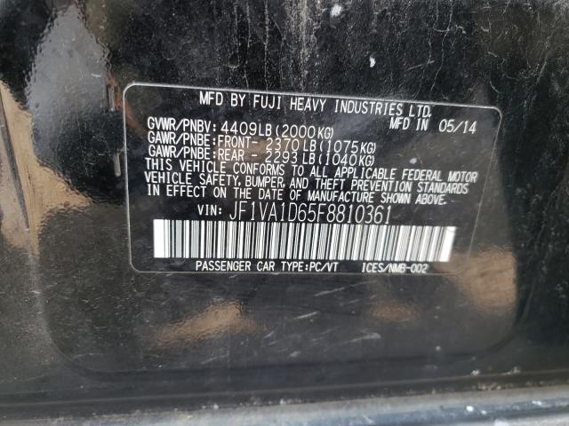 2015 SUBARU WRX PREMIU JF1VA1D65F8810361