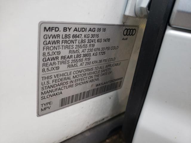 VIN WA1LAAF72KD009583 2019 Audi Q7, Premium Plus no.10