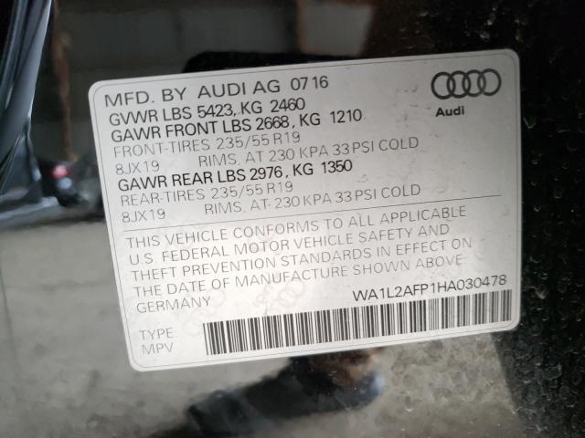 VIN WA1L2AFP1HA030478 2017 Audi Q5, Premium Plus no.10