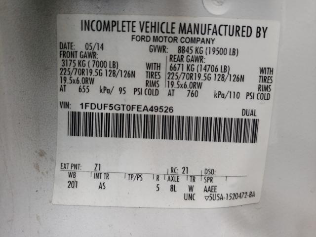2015 FORD F550 SUPER 1FDUF5GT0FEA49526