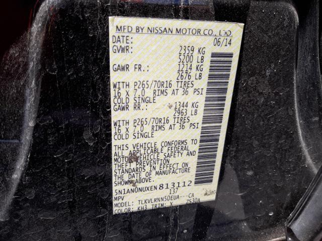 2014 NISSAN XTERRA X 5N1AN0NUXEN813112