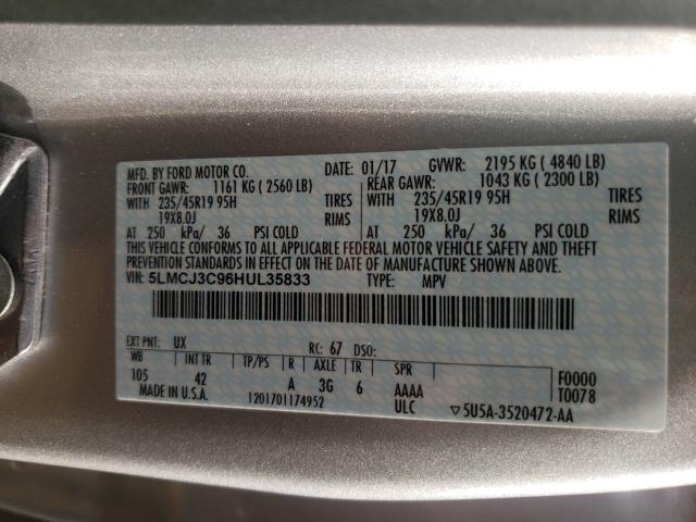 2017 LINCOLN MKC RESERV 5LMCJ3C96HUL35833